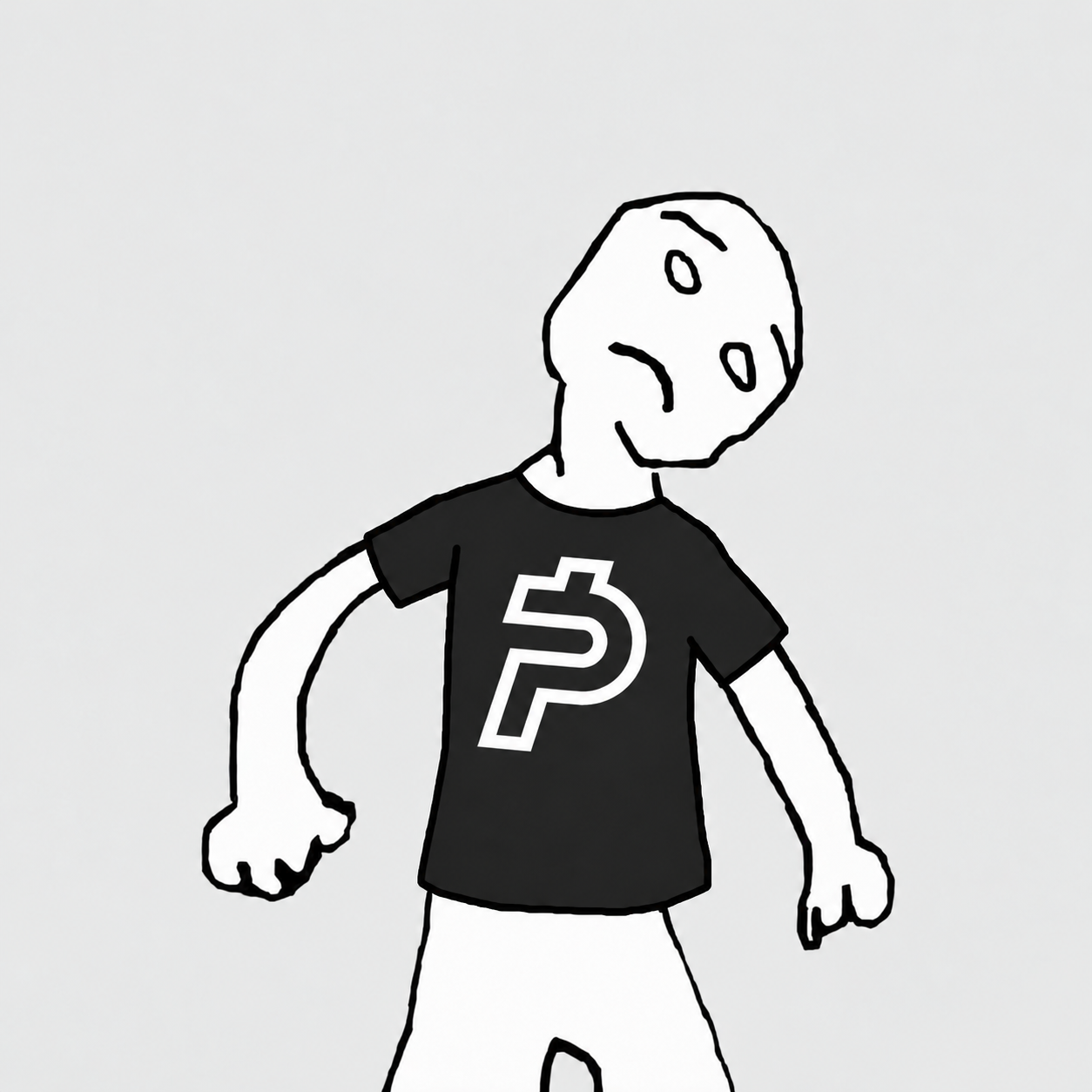 PAID GUY hand-drawn character